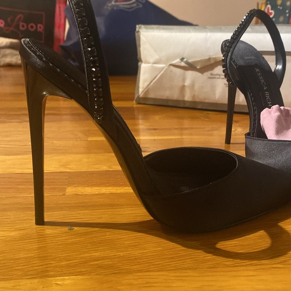 New without tag Black satin Jessica Rich heels - Picture 2 of 6